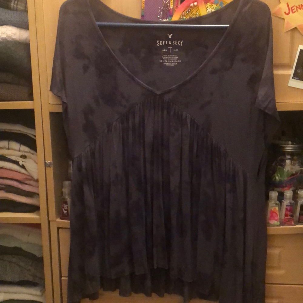 Soft & Sexy Blue Tie-Dye Top